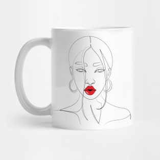 Women Red Lips Kisses Mug